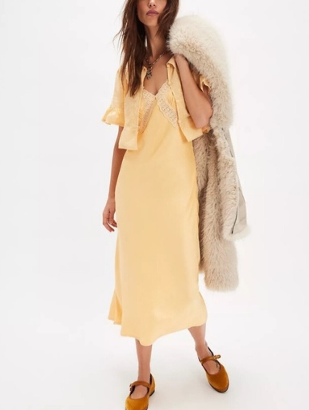 NWT 2 PC Set Free People Natural Sweet Tea Maxi Dress. XL